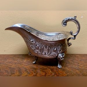 19th Century Antique Great Britain's Finest Silver on Copper Sauce Gravy Boat